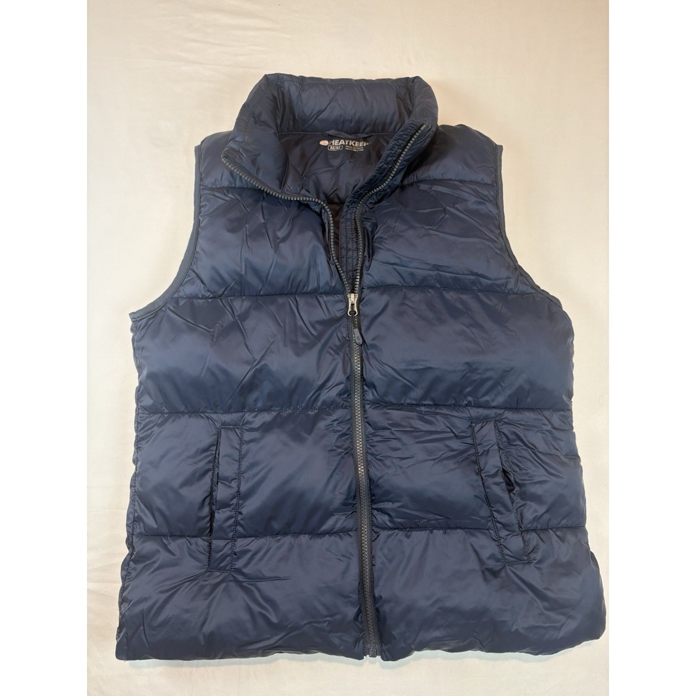 Heat Keep Puffer Down Lightweight Vest Ladies Medium Navy